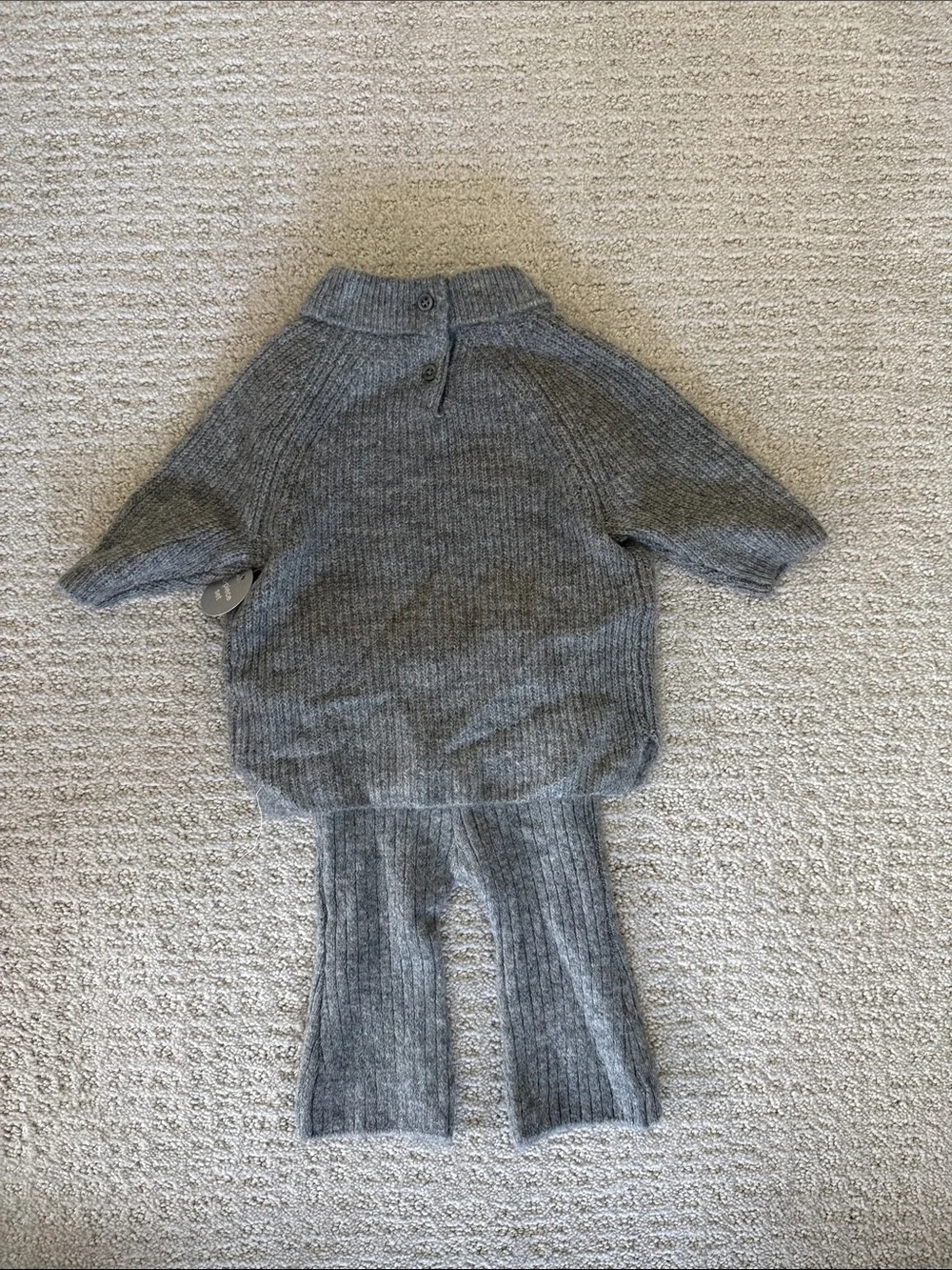 GAP Gray Ribbed Knit Baby Set